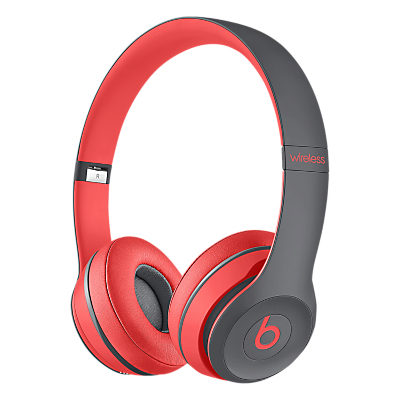 Beats by Dr. Dre Solo 2 Wireless On-Ear Headphones with Bluetooth, Active Collection Red Beats by Dr. Dre Solo 2 Wireless On-Ear Headphones with Bluetooth, Active Collection Red